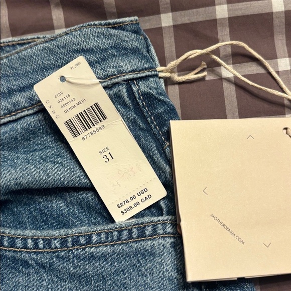 BNWT MOTHER The Split Second Denim Midi Skirt - Picture 12 of 12